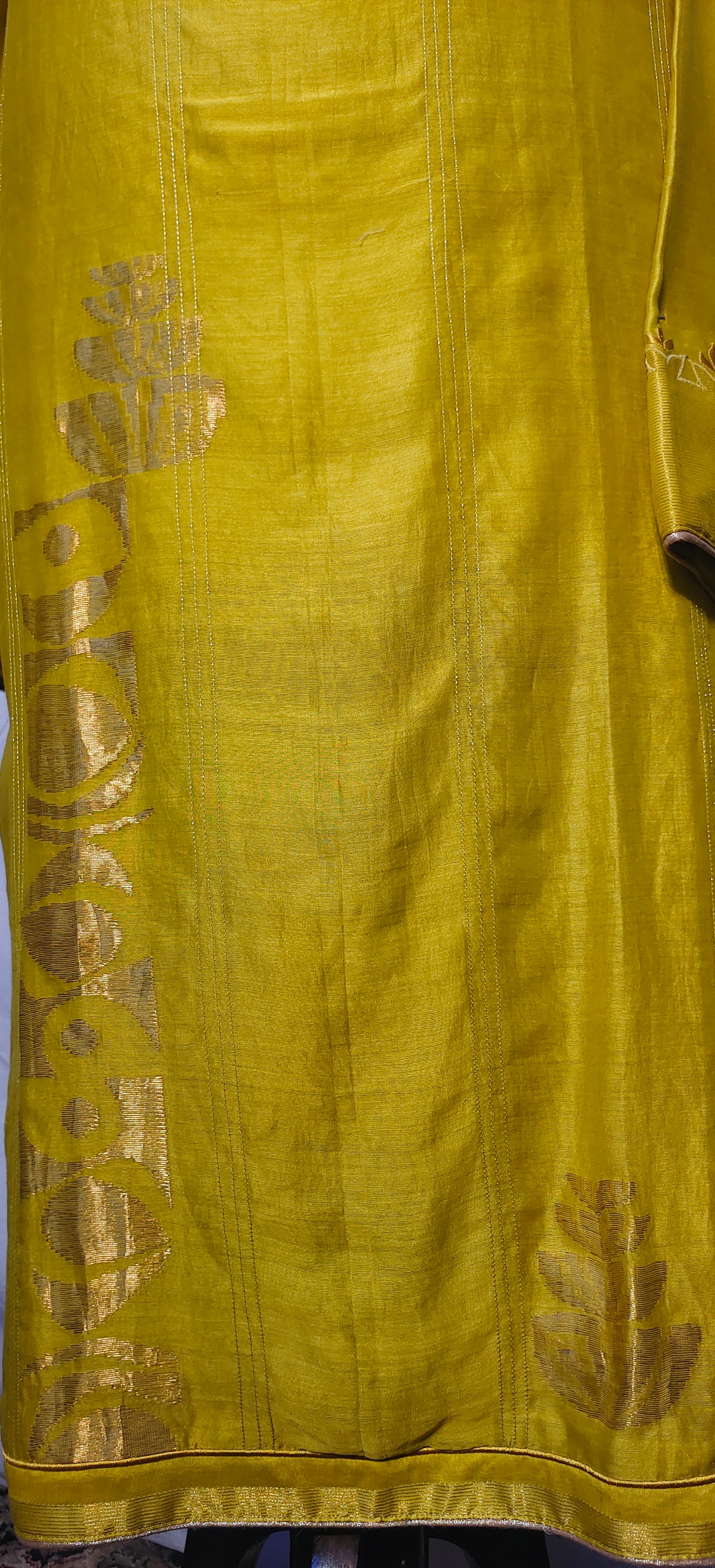Semi Stitched Formal chanderi Kurta