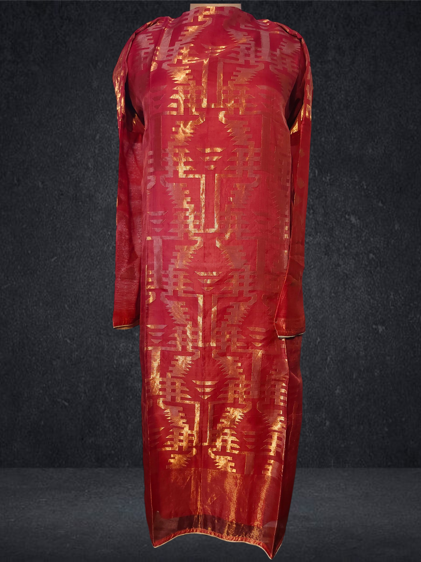 Semi Stitched Formal chanderi Kurta