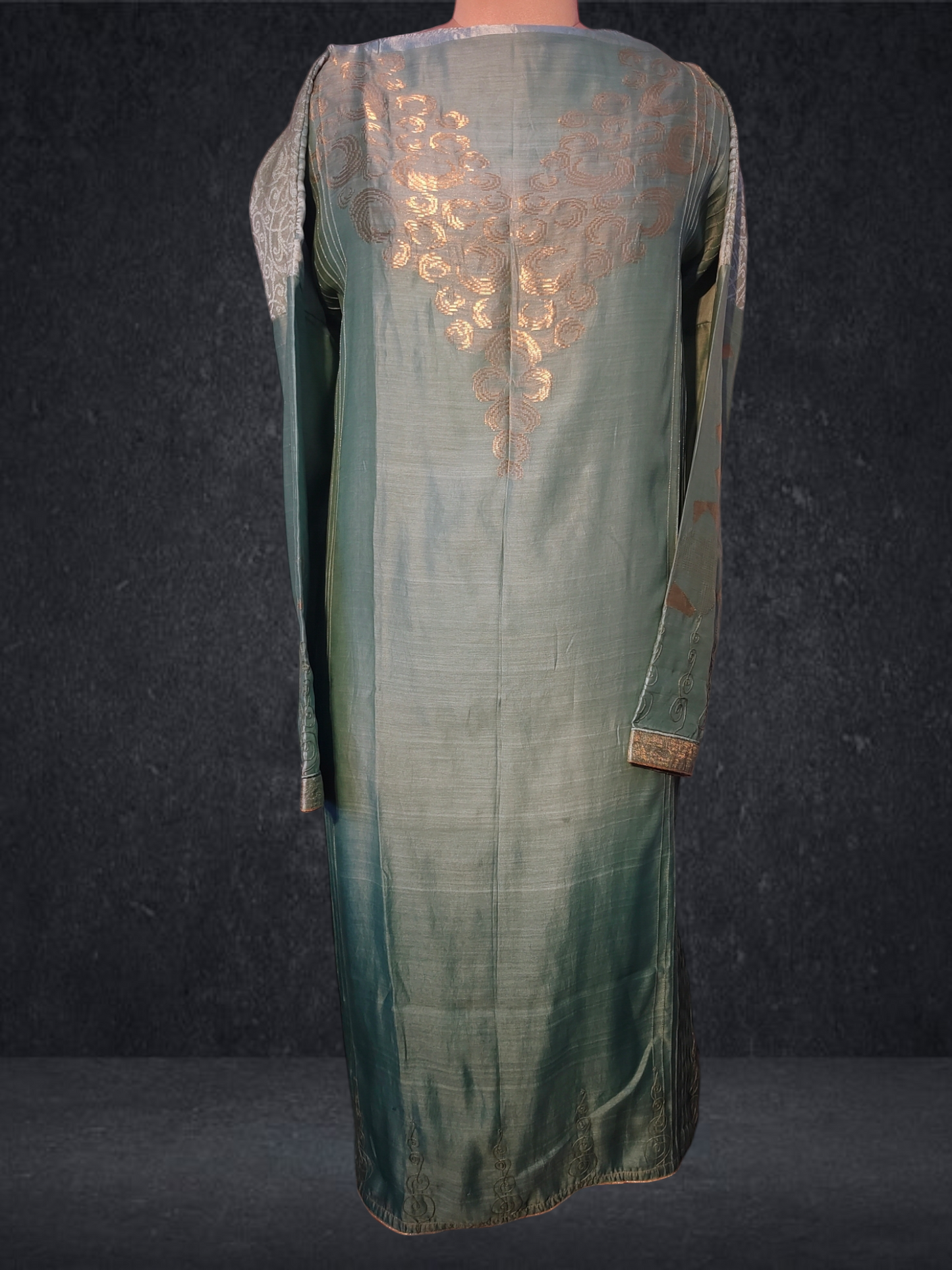 Semistitched Chanderi Zariwoven Kurta