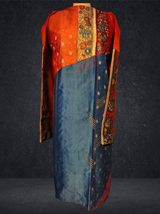 Semi Stitched Chanderi kurta