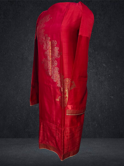 Semi Stitched Chanderi kurta VISHAL KAPUR