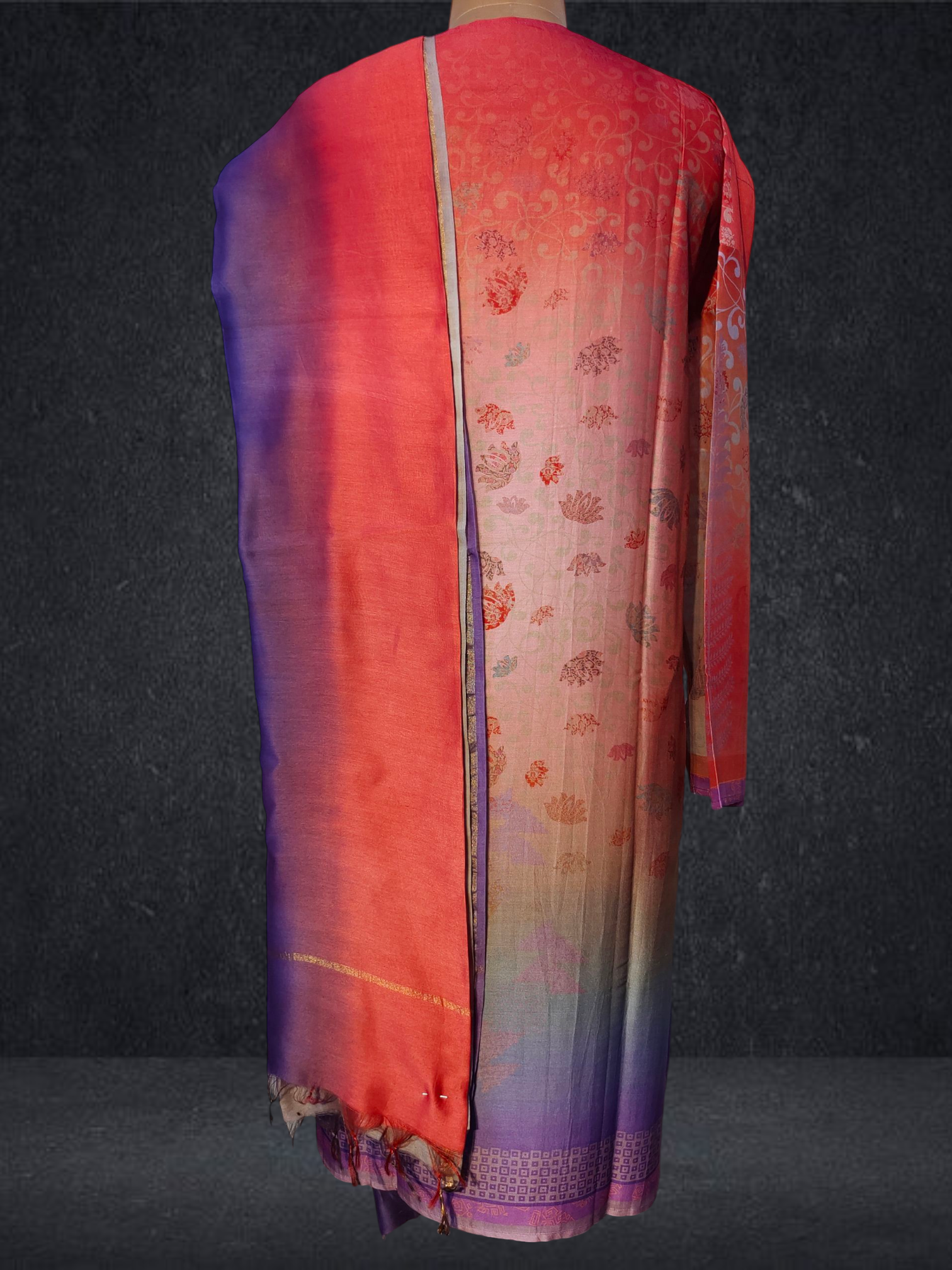 Semi Stitched Chanderi Casual Suitset VISHAL KAPUR