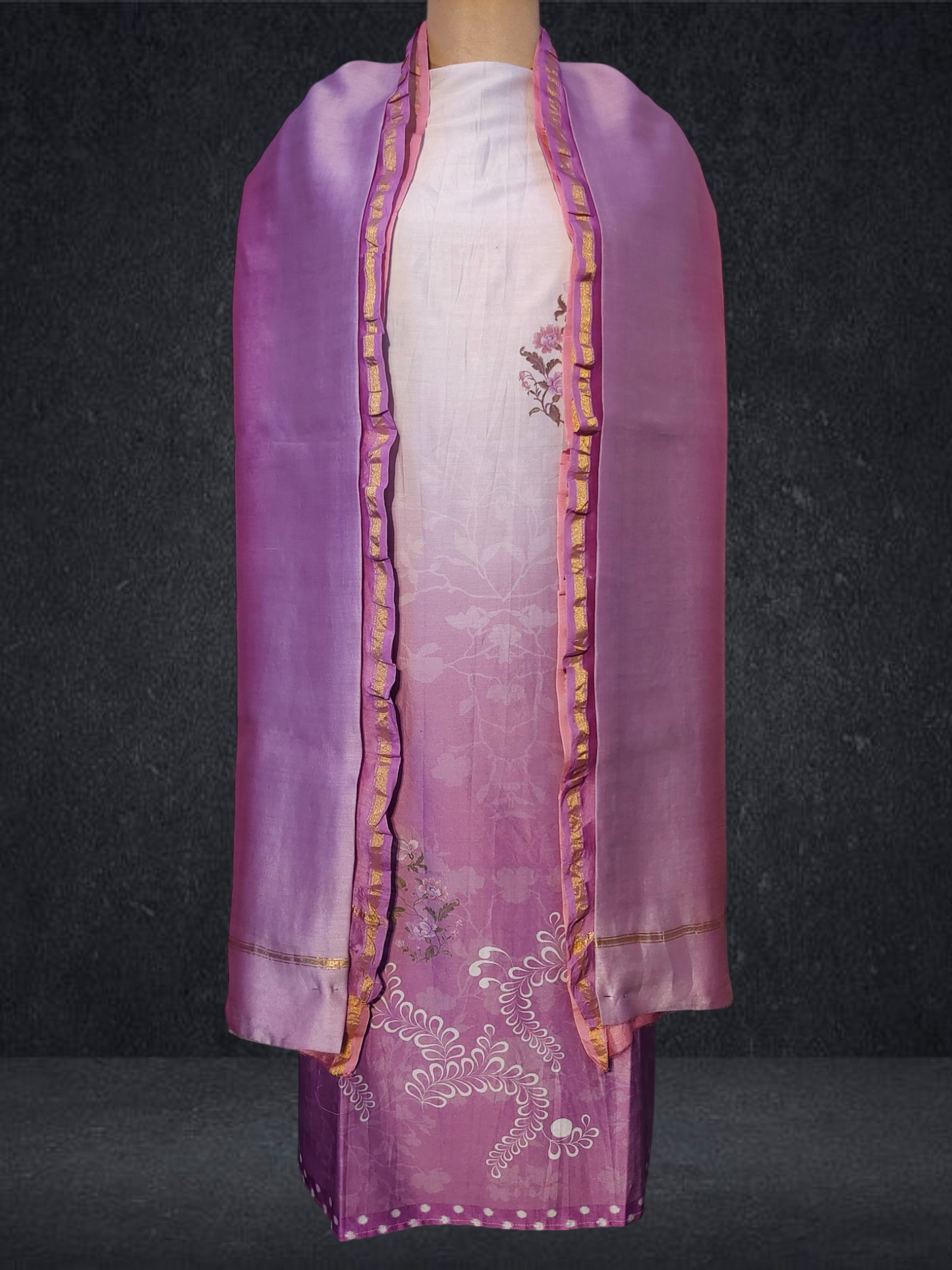 Semi Stitched Chanderi Casual Suitset VISHAL KAPUR