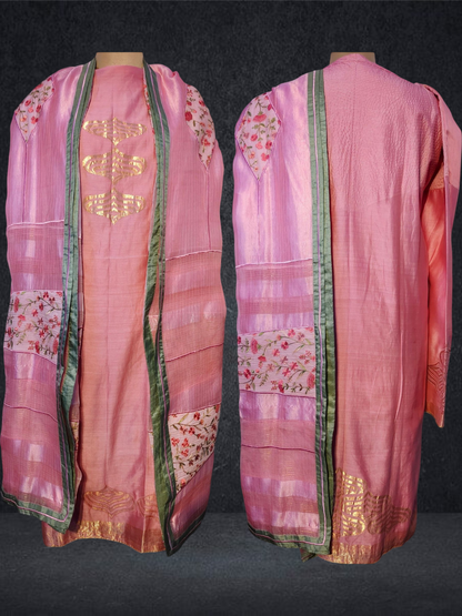 Semi Stitched Formal chanderi Suitset