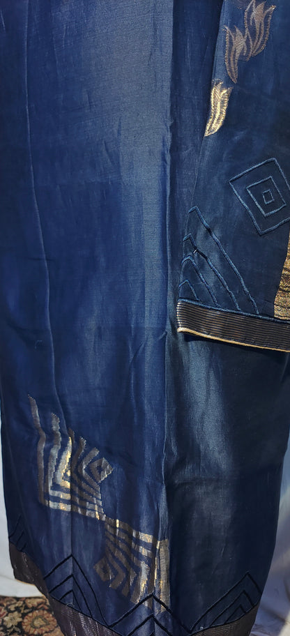 Semi Stitched Chanderi formal Suitset