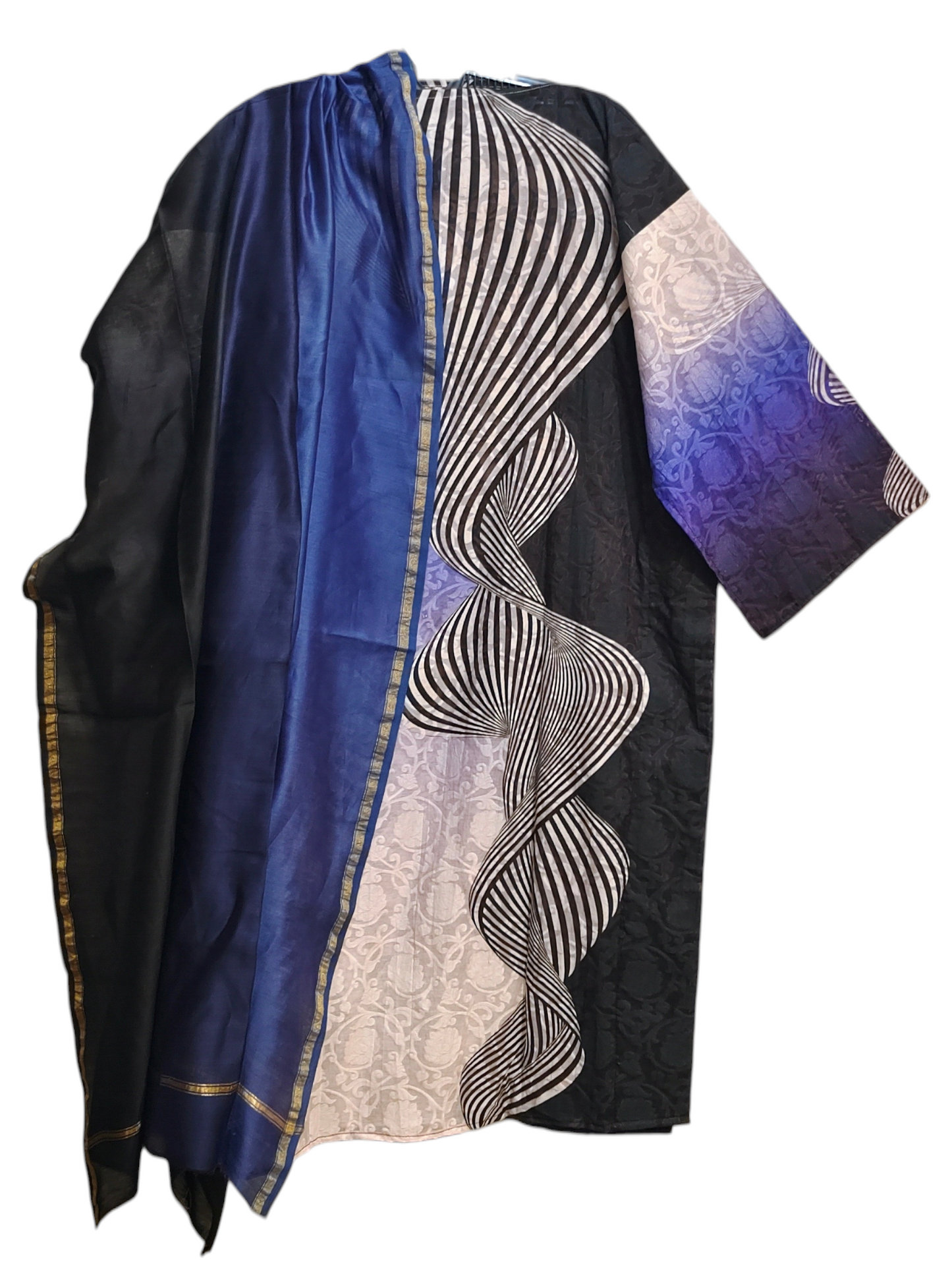 Semi Stitched Chanderi Casual Suitset