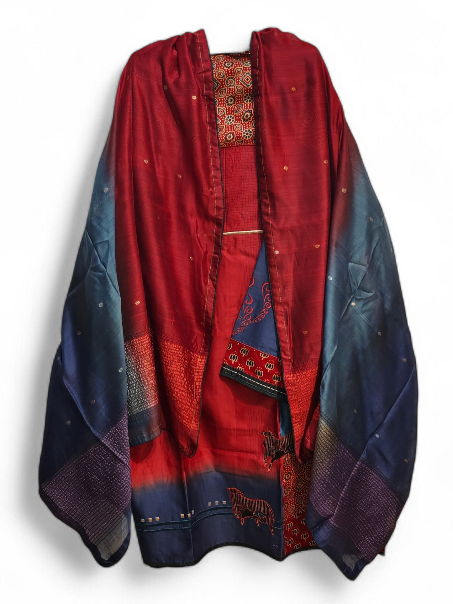 Semi Stitched Formal chanderi Suitset