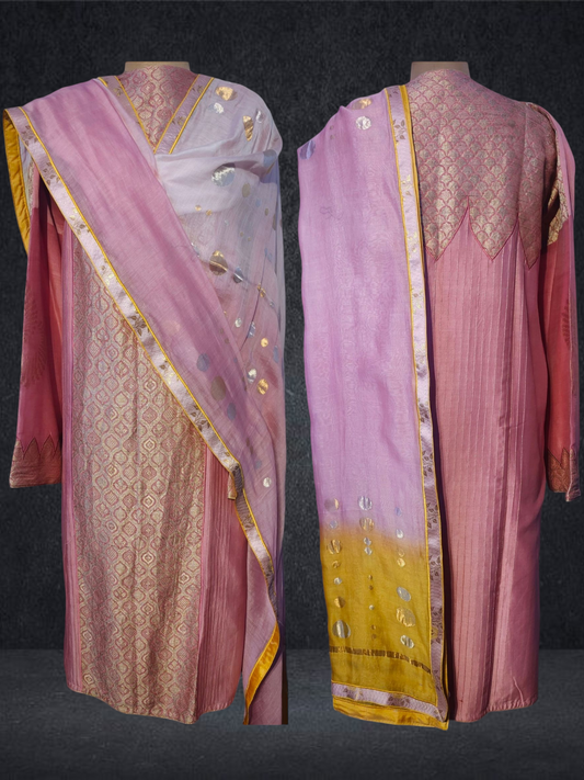 Semi Stitched Formal chanderi Suitset