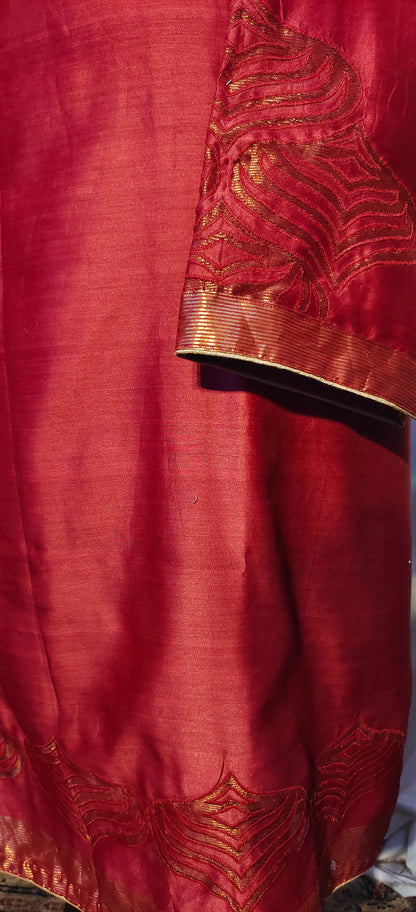 Semi Stitched Formal chanderi Suitset