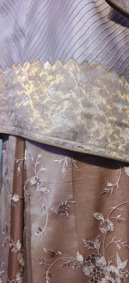 Stitched Chanderi Long Dress