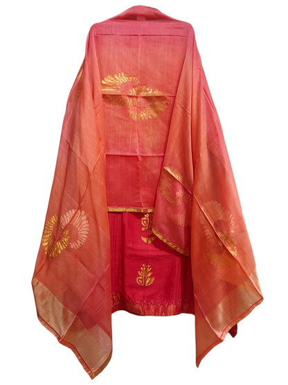 Semi Stitched Formal Chanderi Suitset