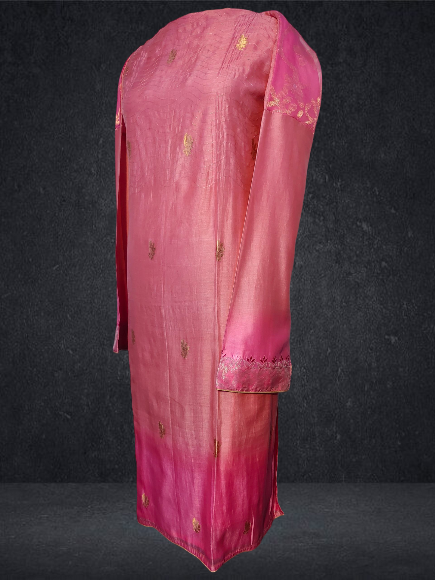 Semi Stitched Formal chanderi Kurta