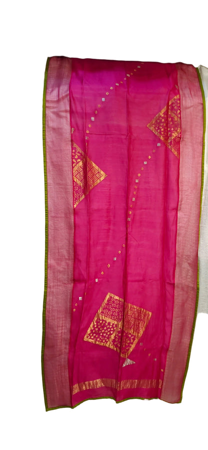 Semi Stitched Chanderi Formal Suitset