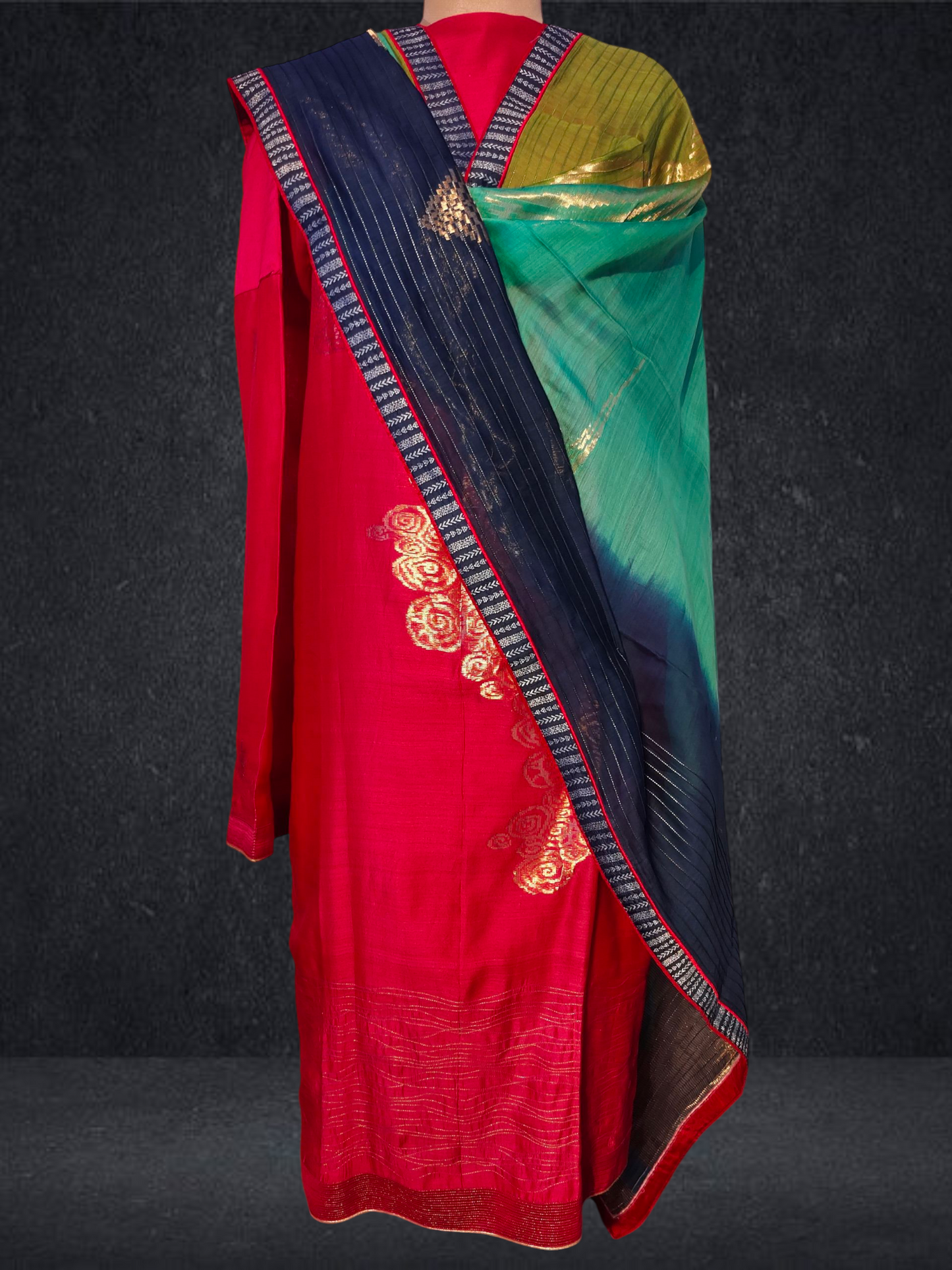 Semi Stitched Formal chanderi Suitset VISHAL KAPUR