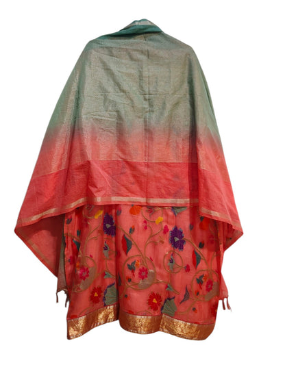 Semi Stitched Chanderi Formal Suitset