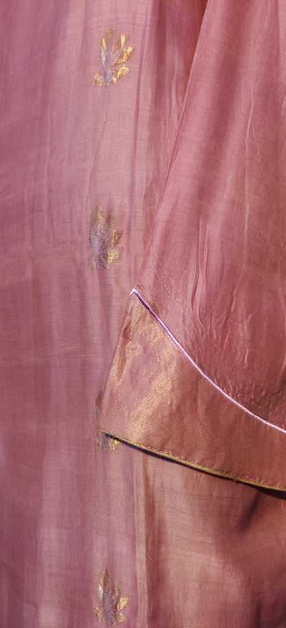 Semi Stitched Formal chanderi Kurta