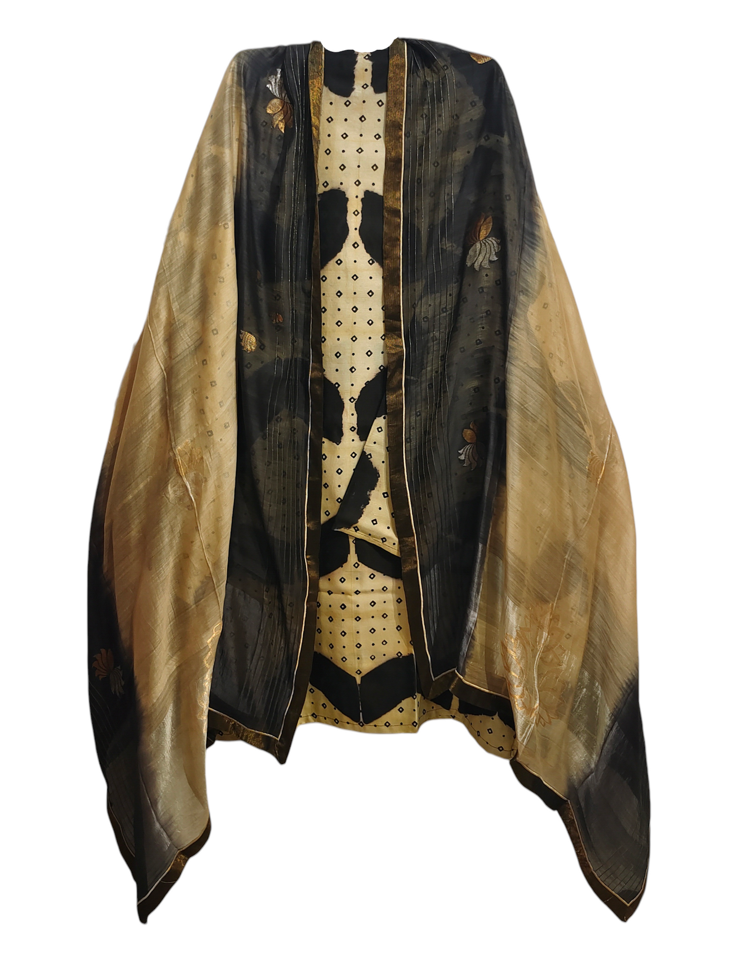 Semi Stitched Formal chanderi Suitset