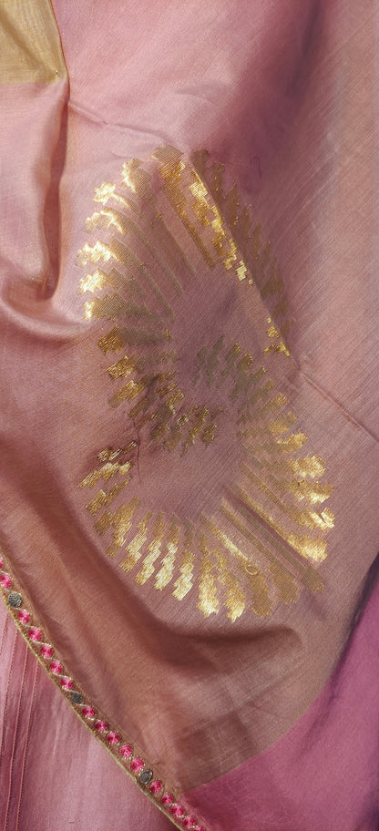 Semi Stitched Formal chanderi Suitset