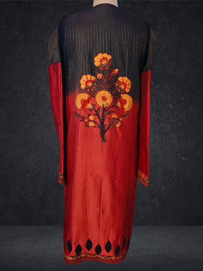 Semi Stitched Chanderi Kurta