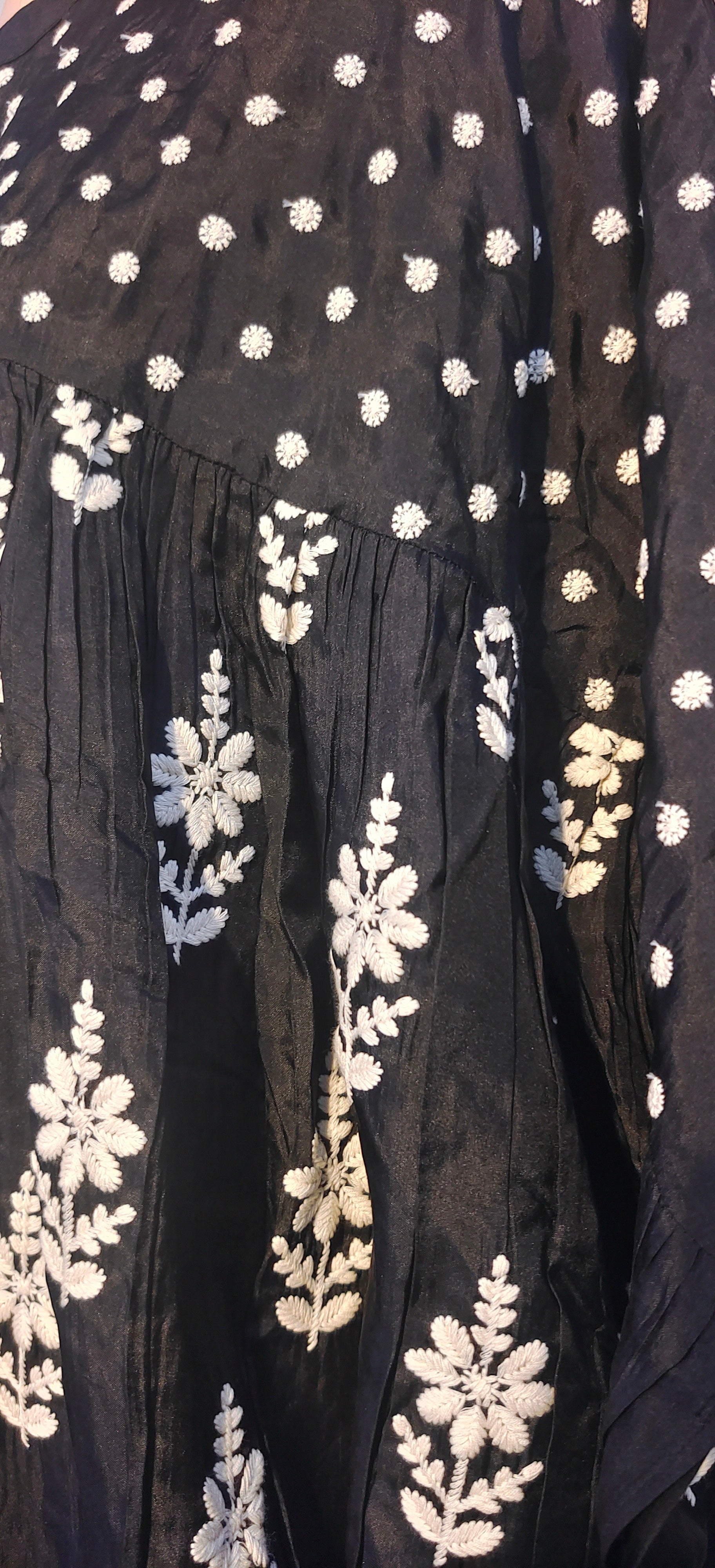 Stitched Silk Embroidered Cowl Top VISHAL KAPUR STUDIO