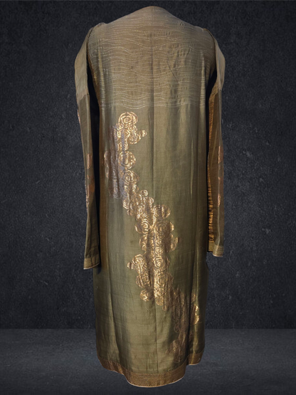 Semi Stitched Formal chanderi Suitset