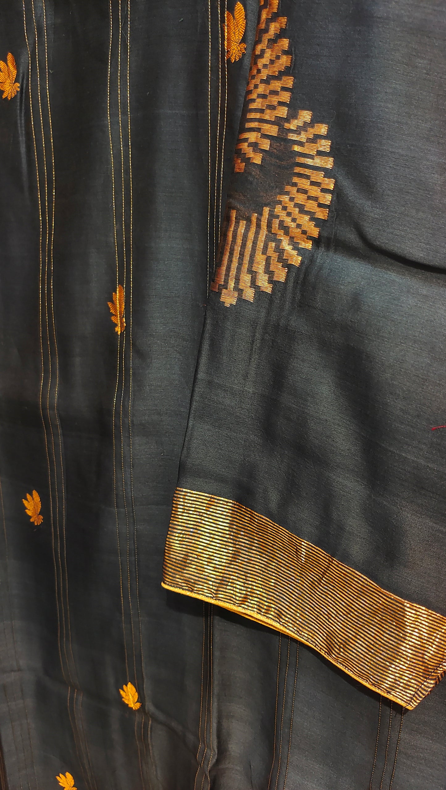 Semi Stitched Chanderi Formal Suitset