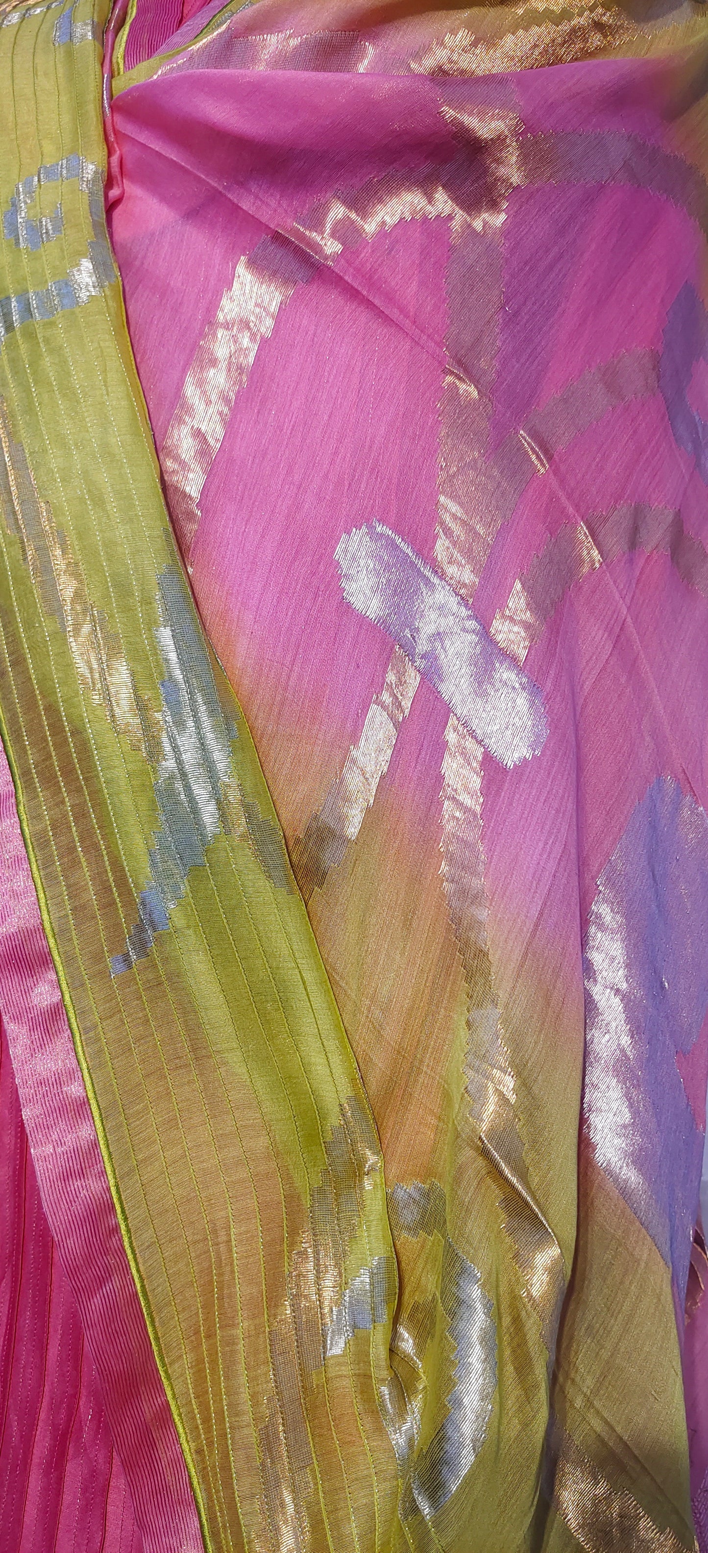 Semi Stitched Formal chanderi Suitset