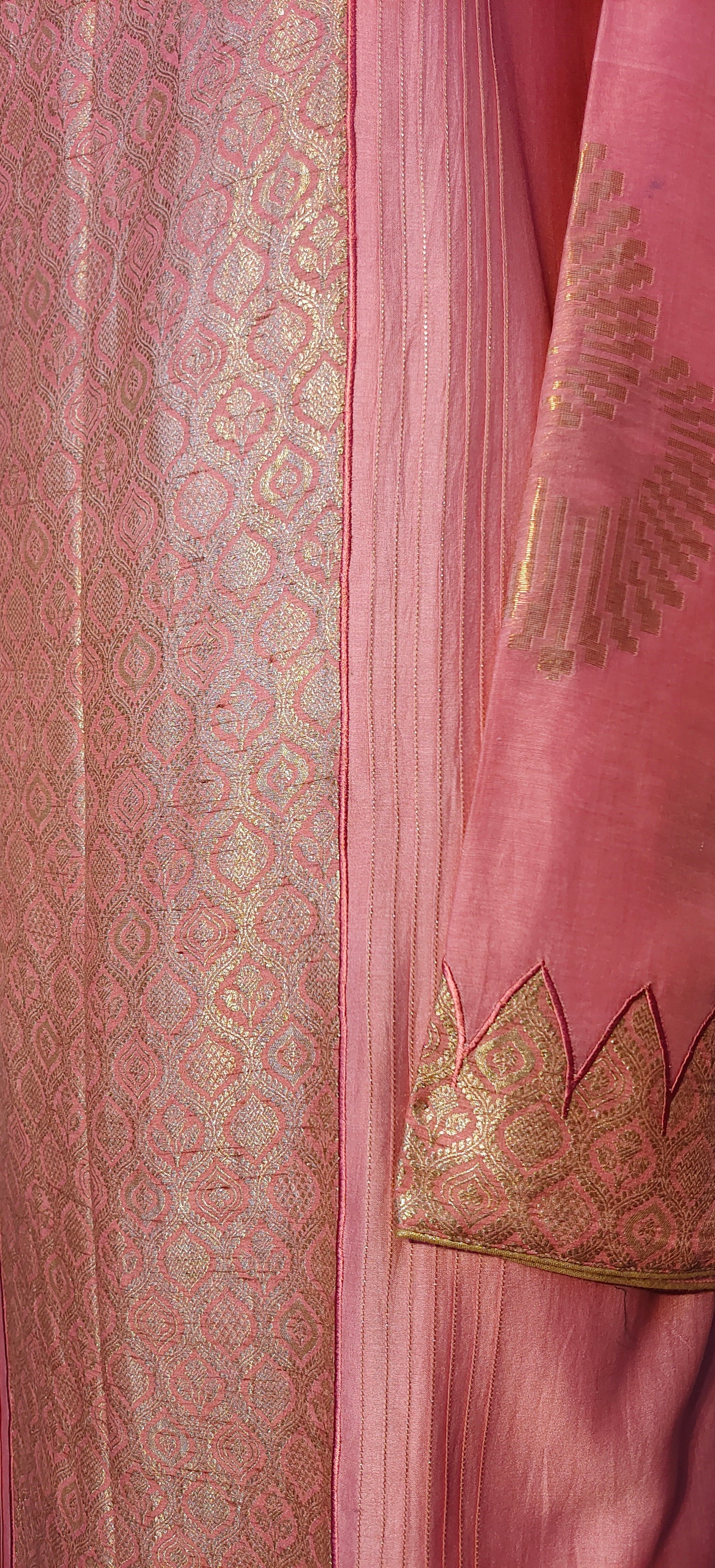 Semi Stitched Formal chanderi Suitset