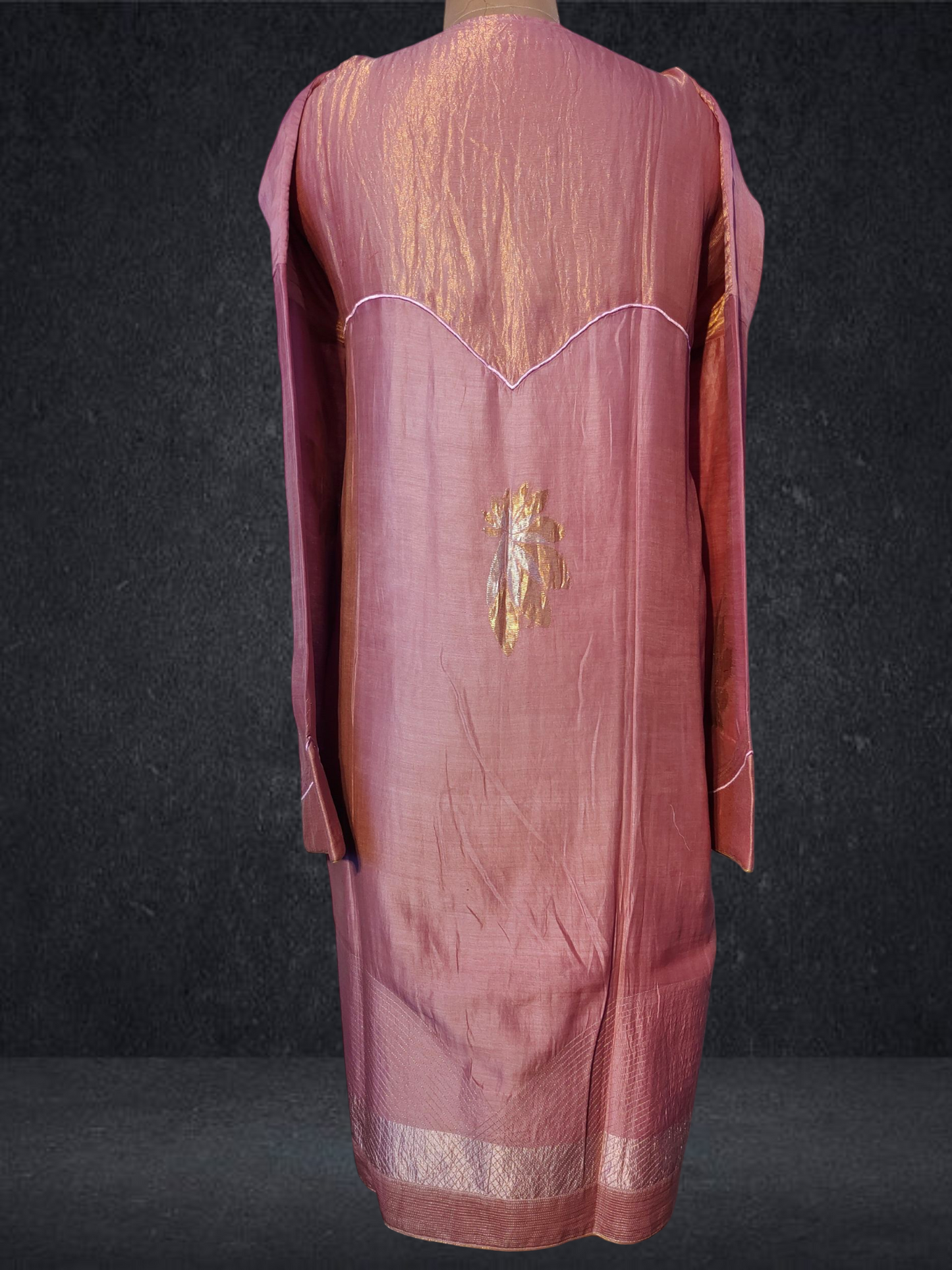 Semi Stitched Formal chanderi Kurta