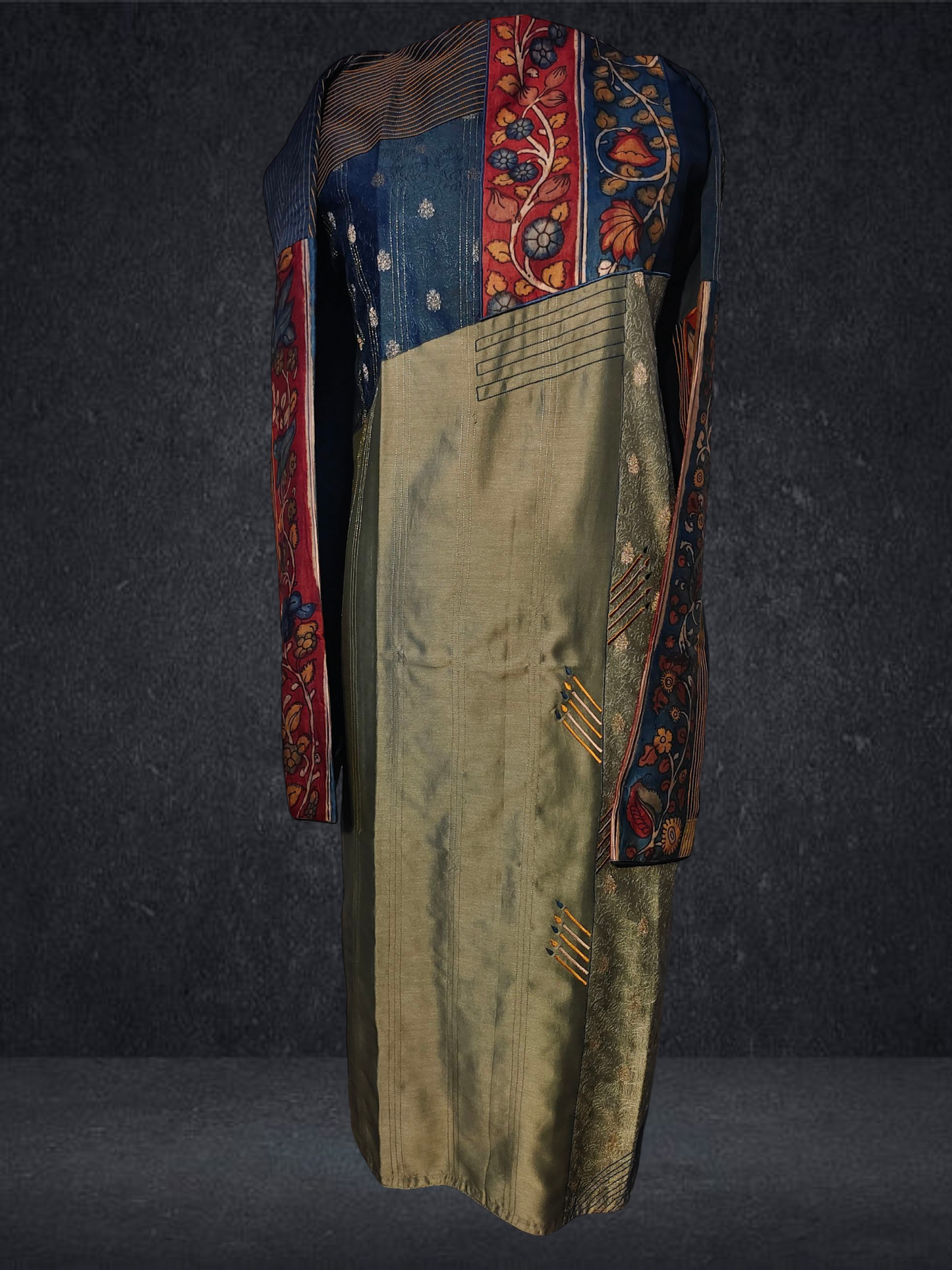 Semi Stitched Formal chanderi Suitset