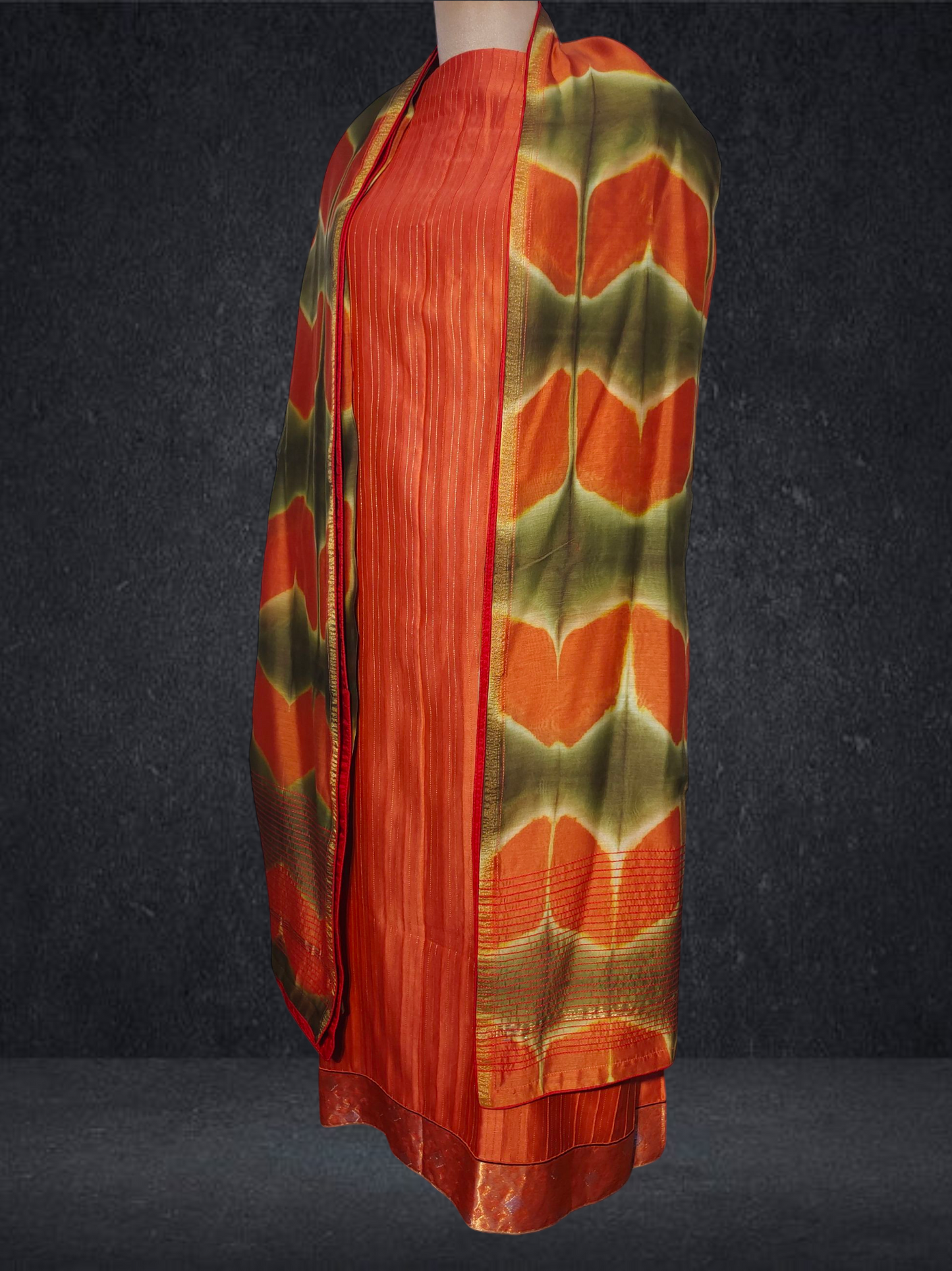 Semi Stitched Formal chanderi Suitset VISHAL KAPUR