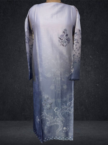 Semi Stitched Chanderi Printed kurta