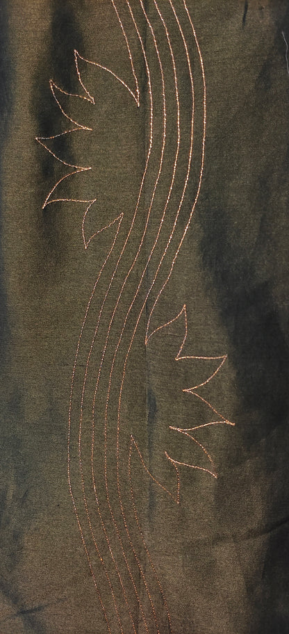 Semistitched Chanderi Zariwoven Short Tunic