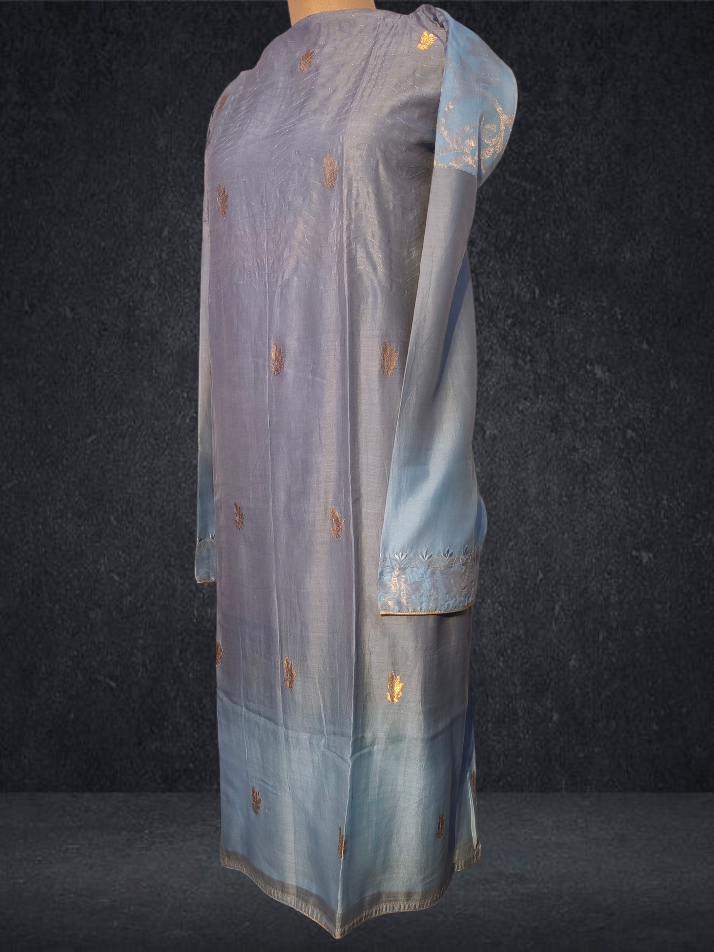 Semi Stitched Formal chanderi Kurta