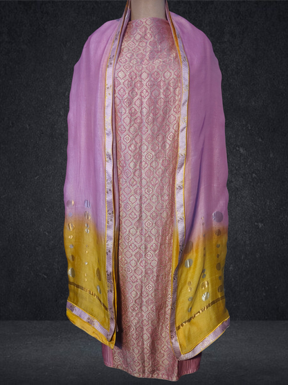 Semi Stitched Formal chanderi Suitset