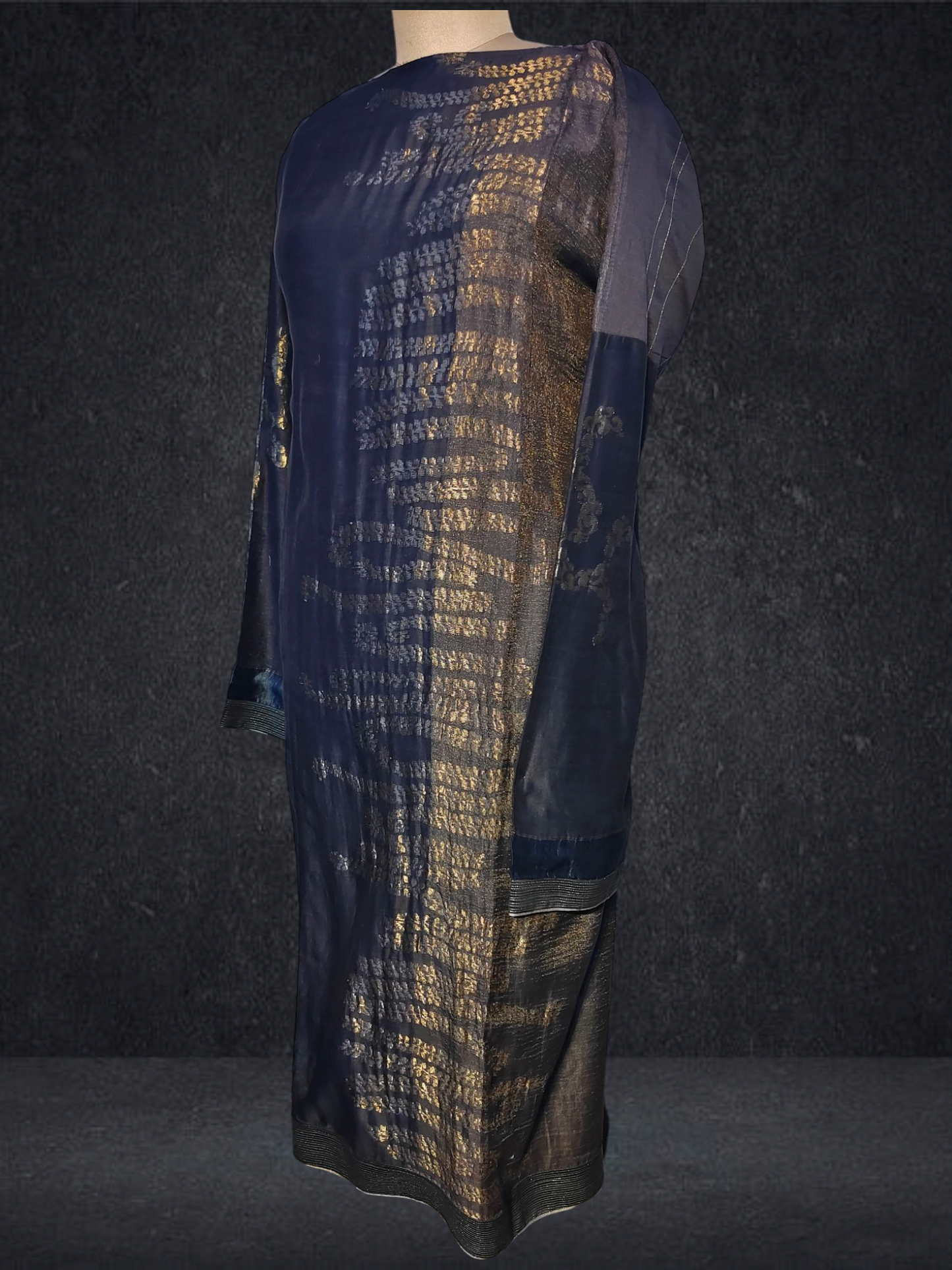 Semi Stitched Chanderi formal Suitset