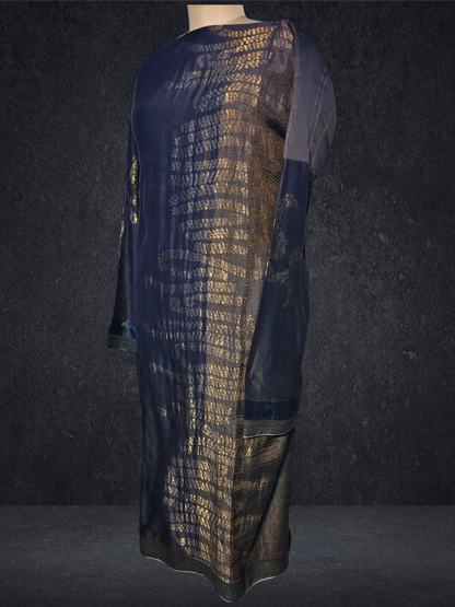 Semi Stitched Chanderi formal Suitset