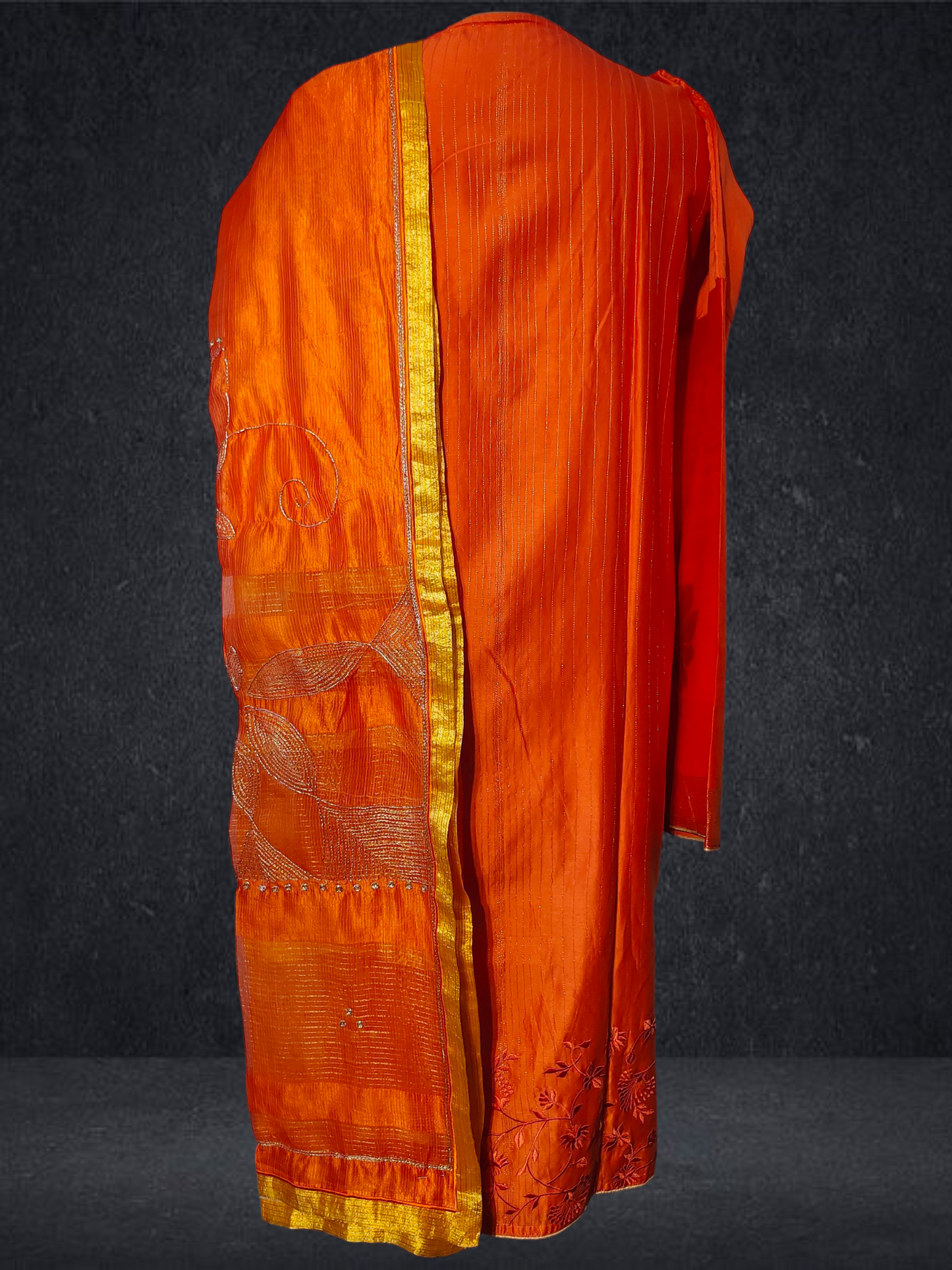 Semi Stitched Formal chanderi Suitset