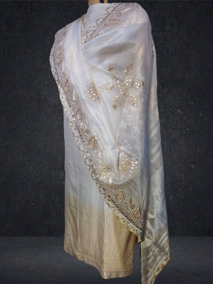 Semi Stitched Formal chanderi Suitset