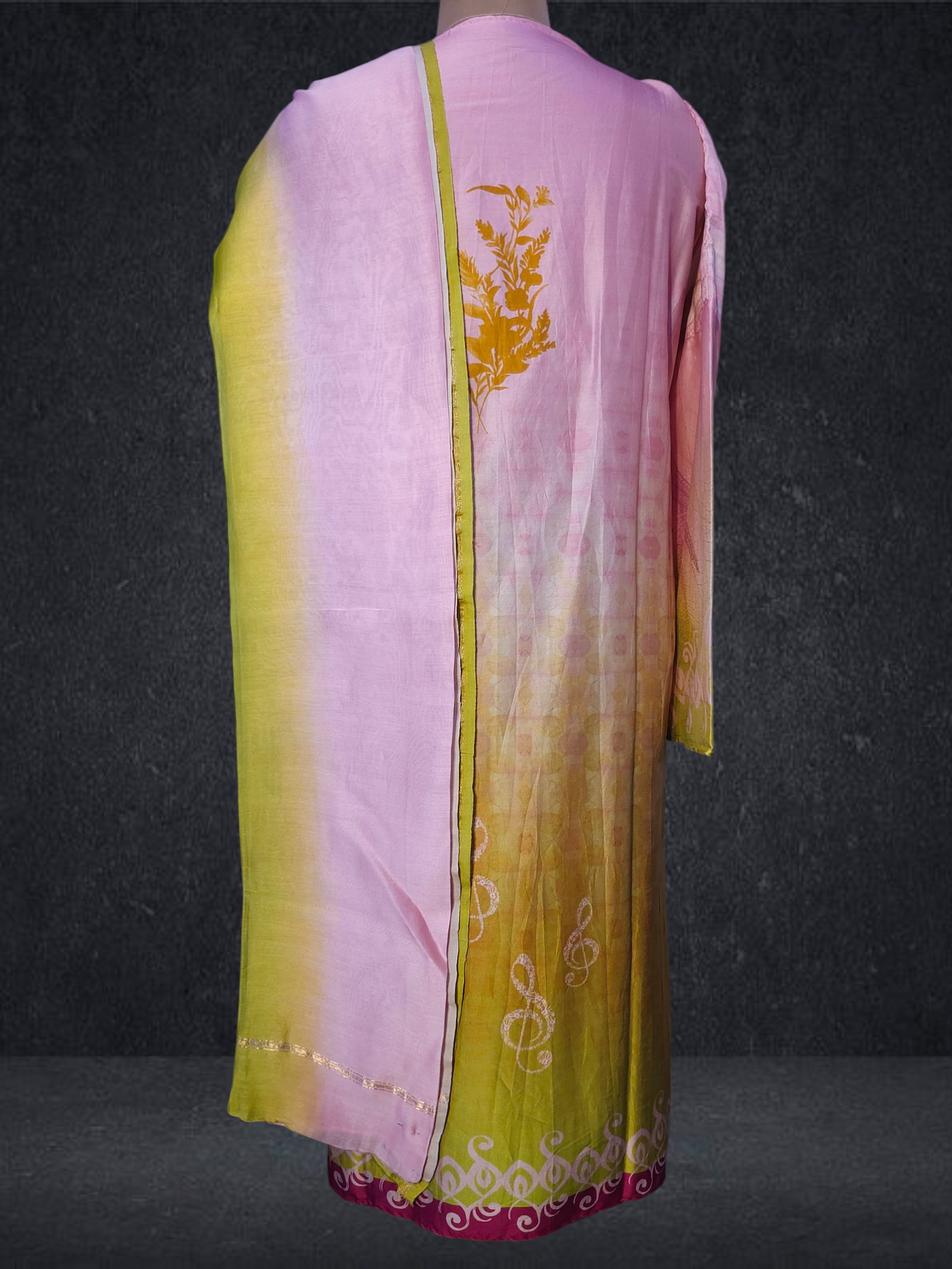 Semi Stitched Chanderi Casual Suitset VISHAL KAPUR