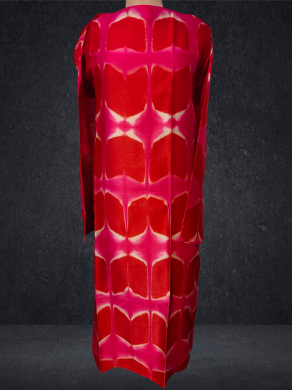 Semi Stitched Chanderi Casual Suitset