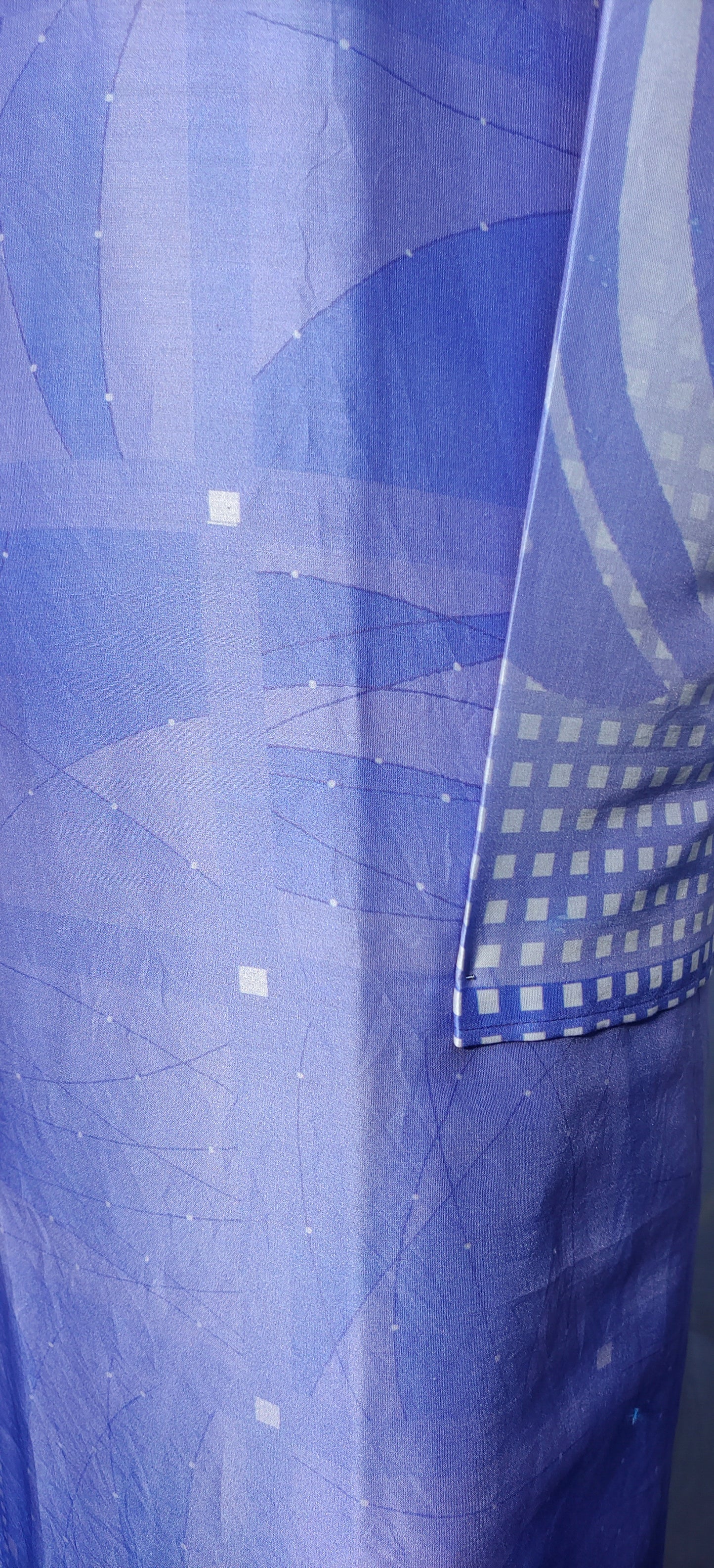 Semistitched chanderi printed kurta