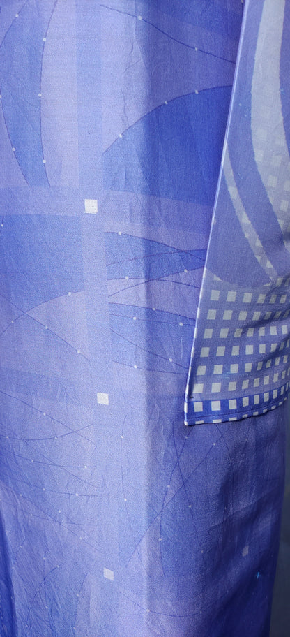 Semistitched chanderi printed kurta