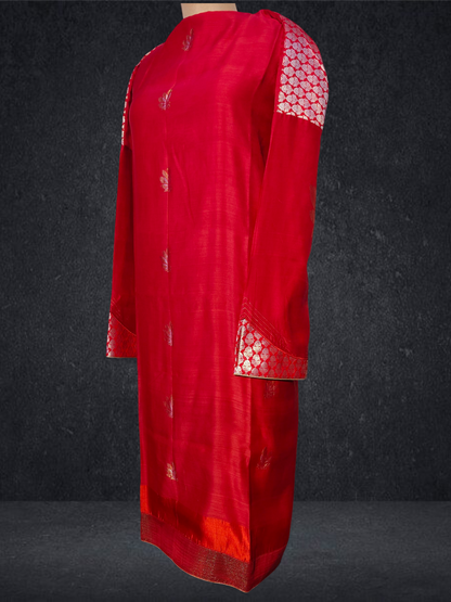 (Copy) Semi Stitched Formal chanderi Suitset VISHAL KAPUR