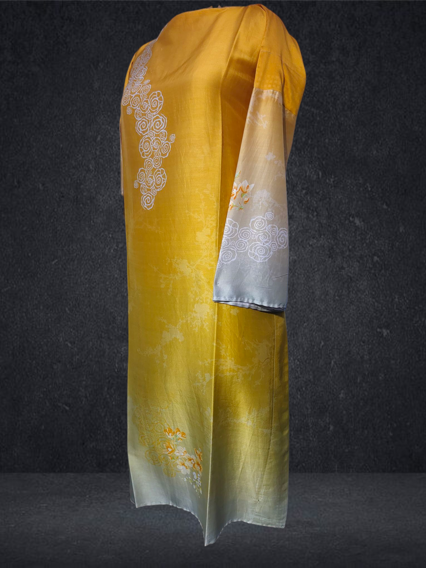 Semi Stitched Chanderi Casual Suitset
