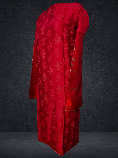Semi Stitched Formal chanderi Kurta