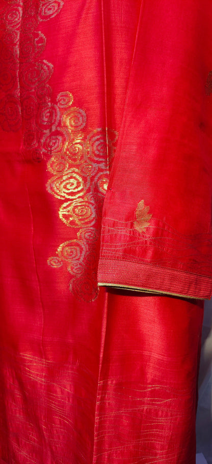 Semi Stitched Formal chanderi Suitset VISHAL KAPUR