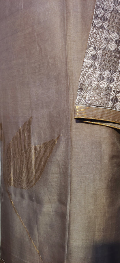Semi Stitched Formal chanderi Suitset