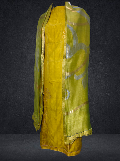 Semi Stitched Formal chanderi Suitset