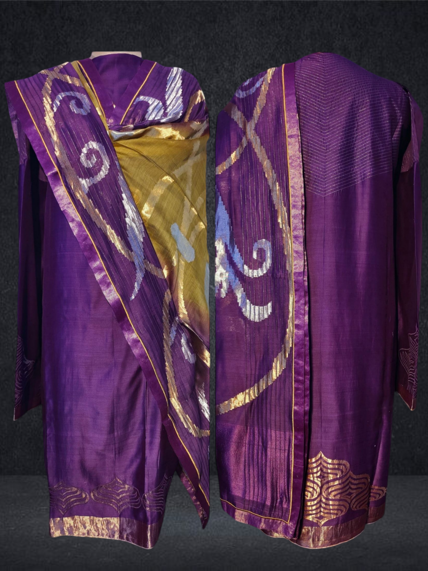 Semi Stitched Formal chanderi Suitset